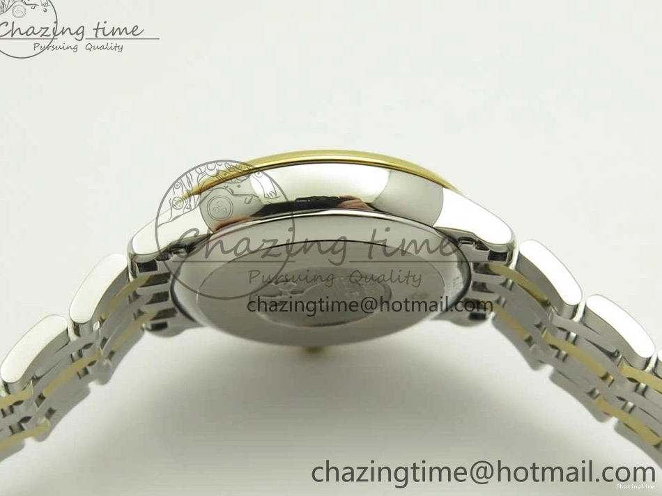 0106 Attractive De Ville Prestige Ladies 32.7mm SS MKF 1:1 Best Edition White Dial Roman Markers on SS YG Bracelet MIYOTA 7965